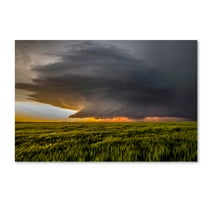 Trademark Fine Art 'Storm At Sunset' Canvas Art by Rob Darby