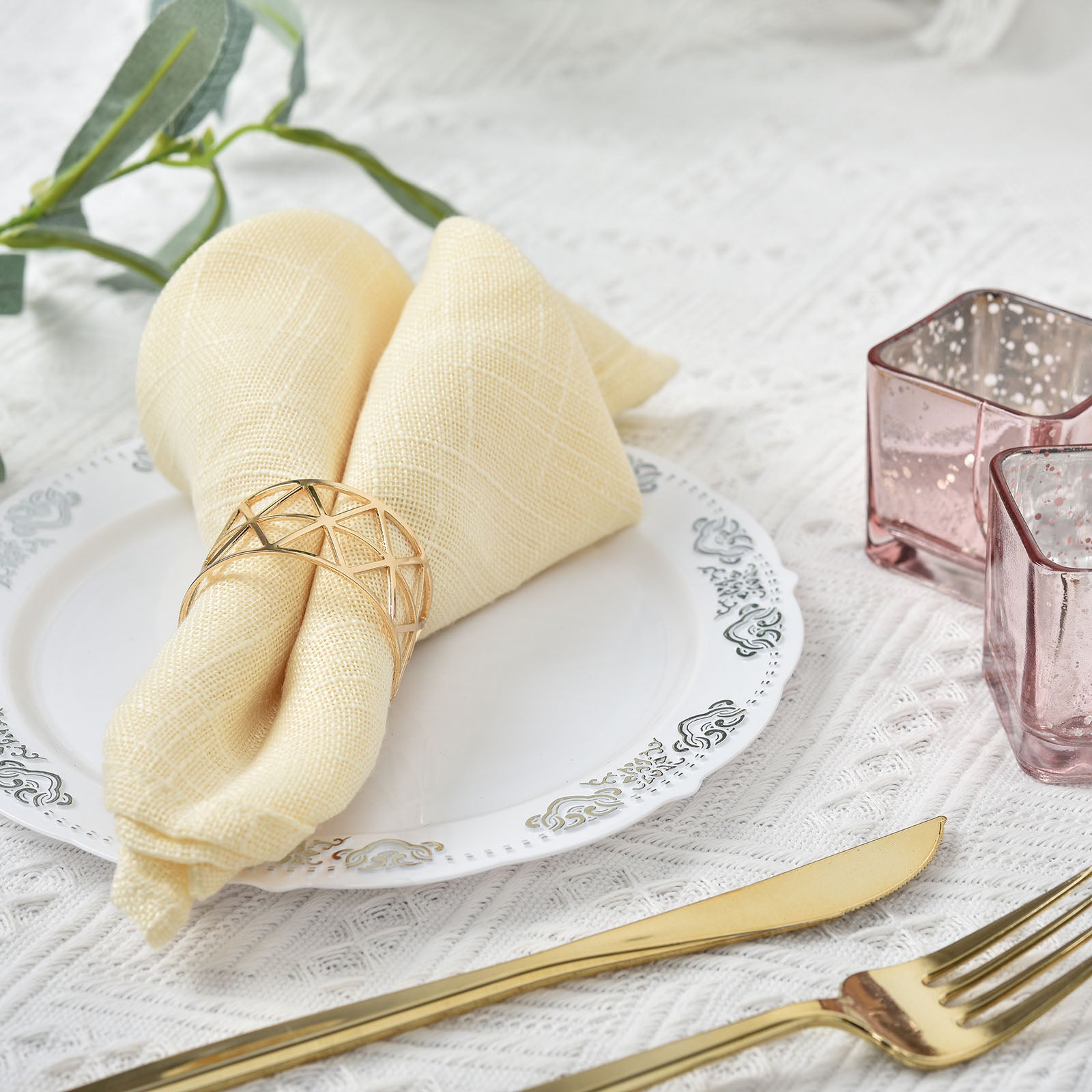 FALSE Draw Occlusion gold paper napkin rings Specialist Adaptability Janice