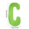 thumbnail image 2 of C Shaped Pregnancy Pillow Cover, 58 Inch Maternity Pillowcase Full Body Pillowcase, Super Soft Fabric, Universal Fit, Green, 2 of 6