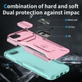 thumbnail image 6 of Dteck for iPhone 16e Case with Camera Protection Sliding Cover + Lanyard, Military Grade Drop Protection Rugged Shockproof Cover with Kickstand 6.1 inch 2025,Pink Mint, 6 of 9