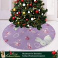 thumbnail image 6 of FMSHPON EggsFlowers Xmas Christmas Tree Skirt Stand Mat for Holiday Party Decoration Indoor Outdoor 48 inches, 6 of 6