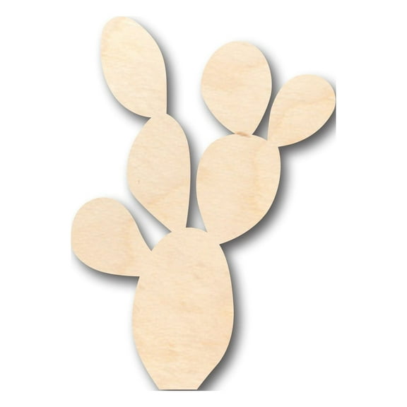 Unfinished Wood Cactus Shape - Craft - up to 46" DIY 3" / 1/8"
