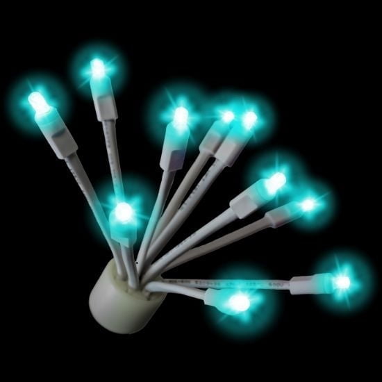 C9 Glitzer® Teal lights with /white base