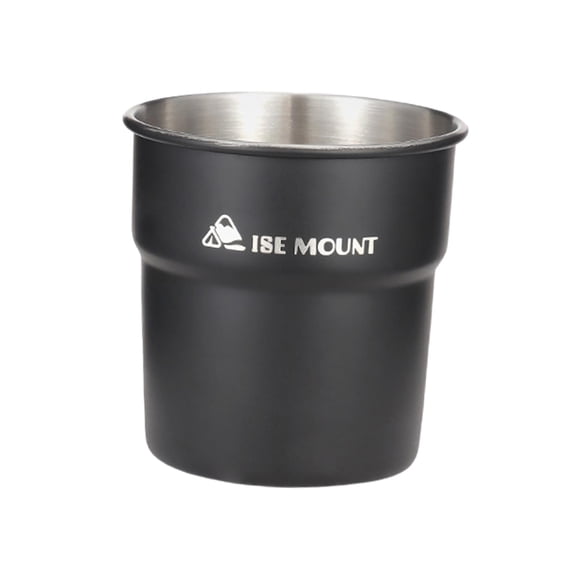 Taza de acero inoxidable Taza de café para acampar 300 ml Vajilla Taza de viaje irrompible Café Té Taza de agua para senderismo Picnic Cocina Escalada Negro shamjiam Taza Senderismo