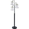 thumbnail image 1 of Q-Max 706866BK Lampadaire en Faux Cristal Réglable à Trois Lumières 63 Po - Noir, 1 of 1