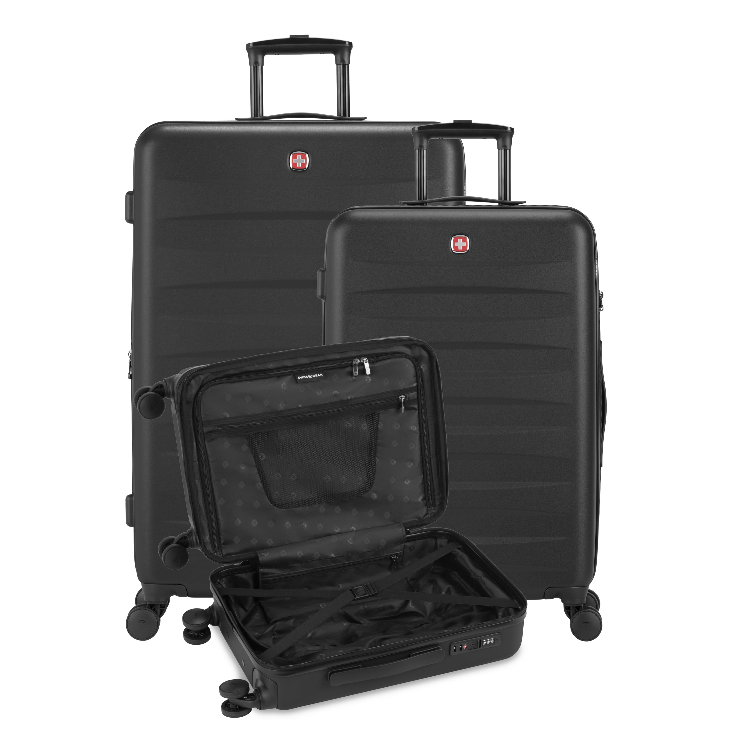 SWISSGEAR Stride Hardside 3-Piece Spinner Set, Black