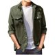 thumbnail image 1 of Camisa informal de manga larga con botones y bolsillo liso para hombre Pompotops oipoqjl50841, 1 of 6