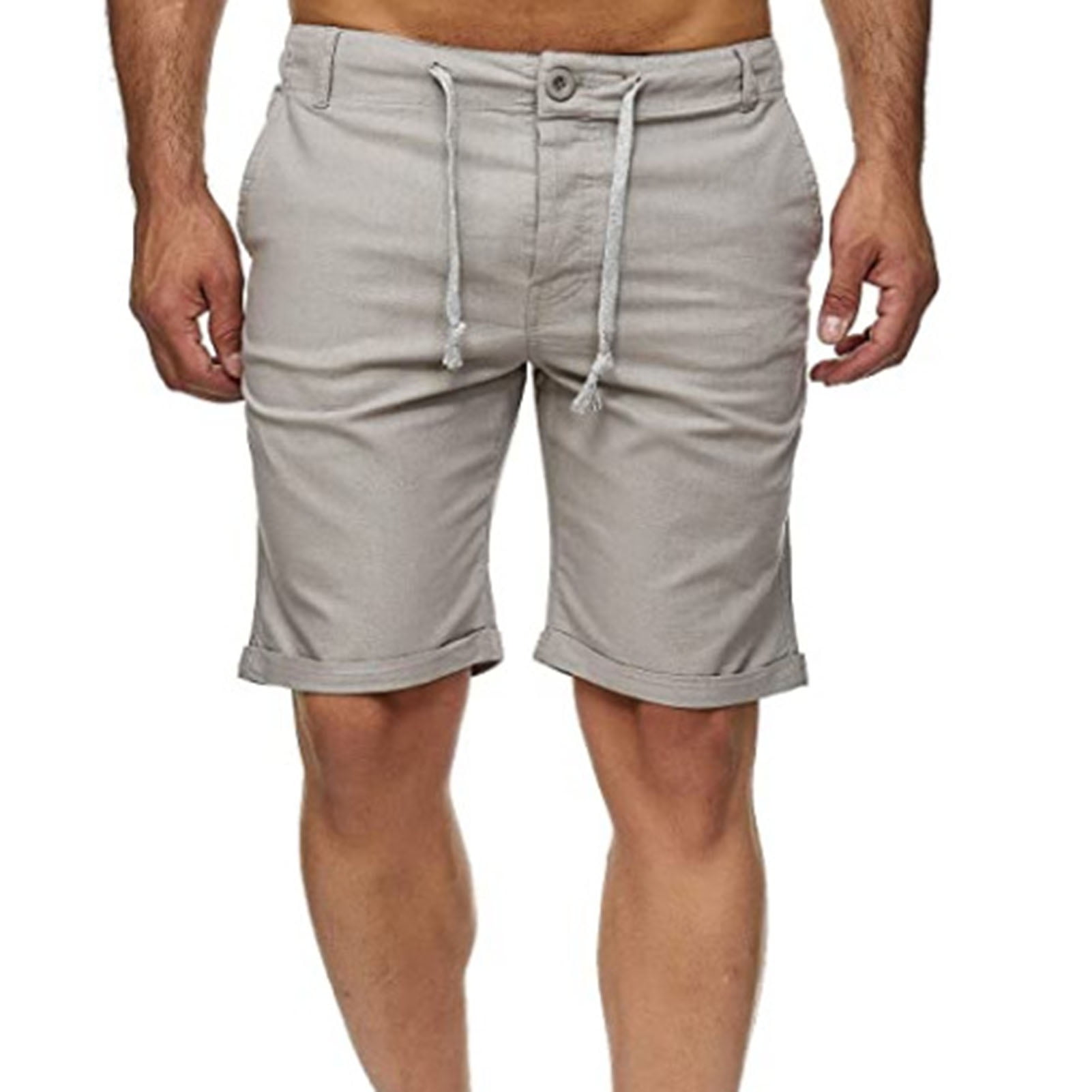 Hitech Solid Color Men Shorts Knee 