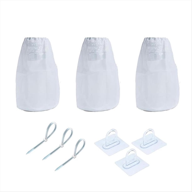 Paquete de 3 Bolsas para Pelusas Ventilación Secadora, Trampas Pelusa para Rejillas Ventilación Secadoras de Interior y Exterior, Bolsa para Pelusas Que Captura Pelusas y Polvo