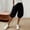 Black, variant on Women's Linen Harem Capri Pants Drawstring 5 Shorts Casual Beach Yoga Hippie Thai Pants M