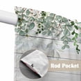 thumbnail image 4 of St. Patrick's Swag Valances for Windows 2 Pack, Kitchen Window Curtains 36 Inch Length, Luck Shamrock Eucalyptus Leaves Flowers Grey Wooden Privacy Swag Curtains for Living Room/Bathroom 36"x36", 4 of 8
