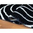 thumbnail image 5 of HR Plush Cobalt and White Wave-Patterned Shag Rug, 1-Inch-Thick Soft High Pile, Stain-Resistant Carpet for Living Room, 5 of 6