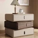 thumbnail image 3 of Mesita De Noche giratoria De madera maciza, cajón blanco moderno, mesita De Noche nórdica para Hotel, mueble moderno, 3 of 4
