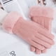 thumbnail image 1 of Xiao Hua Guantes de invierno para mujer, térmicos, resistentes al viento, de ante, color rosa, 1 of 3