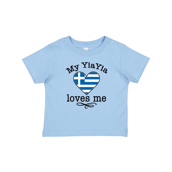 Inktastic My Yiayia Loves Me Greek Heart Grandchild Boys or Girls Baby T-Shirt
