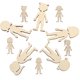 thumbnail image 4 of 50pcs Unfinished Wooden Figurine Cutout Wood Cutout Wood Chips Blank Wood Chips, 4 of 4