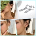 thumbnail image 5 of Silvora Chain Earrings for Women Solid Silver Dangle Cuban Chains Ear Charm Jewelry Wife Girlfriend Mother Gift, 5 of 8
