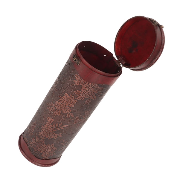 Caja retro para botellas de vino caja de almacenamiento de vino tinto de cuero artificial acabado antiguo decorativa para fiesta de boda en casa ANGGREK Otros
