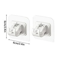 Hovmgk Curtain Rod Hook, Non-Perforated Adhesive Wall Bracket, Adjustable Curtain Holder for Home, No Drill Installation, Secure Rod Holder for Curtains and Net Drapes, Heavy Duty