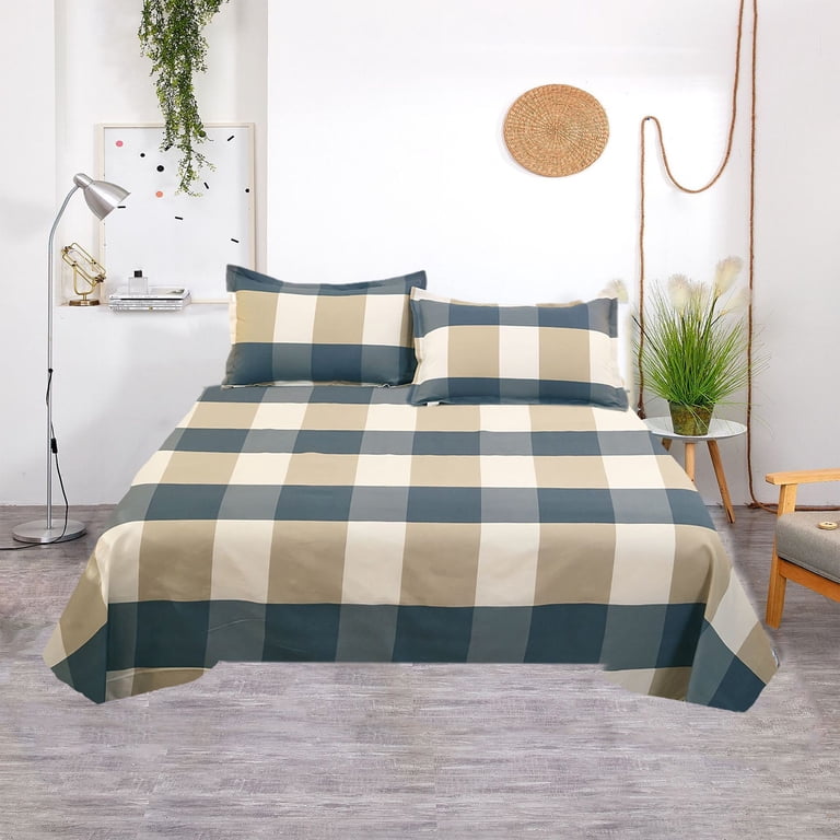 Twin Size Sheets, Hiroekza Twin Size Flat Sheet - Machine Washable