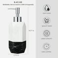 thumbnail image 3 of Siaomo Soap Dispenser with Pump, [8.45 oz] Resin with Marble Finish, Hand Soap Dispenser for Bathroom, Dish Soap Dispenser for Kitchen, Refillable Liquid - White and Black splice, 3 of 9
