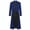 Blue, variant on Turn Down Collar Long Double Breasted Tuxedo Overcoat Men Turn Down Collar Button Closure Formal Evening Jacket Black XXL
