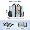 thumbnail image 3 of Large Hand-Held Storage Bag Kitchen Reusable Grocery Bags， Travel Tote Bags， Waterproof Tote，Laundry Bag，Beach Bag， Pool Bag Giraffes and Raindrops, 3 of 8