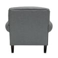 thumbnail image 3 of BARNUT Accent Chair,Armchair with Comfy Upholstered,Living Room Chair with Arms and Wood Legs,Set of 1,PU Leather in Gray, 3 of 5