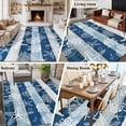 thumbnail image 5 of Large Area Rugs for Living Room Bedroom, Navy Blue Coastal Beach 8'x10' Rug Washable Carpet Runner Indoor Outdoor, Nautical Starfish Coral Vintage Wooden Non Slip Floor Mats Rug for Kitchen, Patio, 5 of 8