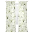 thumbnail image 2 of Green Flower Sheer Curtains 96 Inches Long 2 Panels Country Plant Retro Watercolor Texture Light Filtering Semi Sheer Window Curtains Drapes for Bedroom Living Room 52"x96", 2 of 7