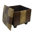 thumbnail image 2 of International Caravan Carmel Faux Leather Ottoman Trunk in Mix Pattern, 2 of 2