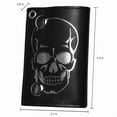 thumbnail image 5 of Leatherboss Genuine Leather Skull Print Biker's Wallet ID Card Holder with Chain, Dark Brown, 5 of 6