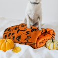 thumbnail image 3 of Halloween Pumpkin Retro Fall Flannel Fleece Throw Blanket 50"x60", 3 of 6