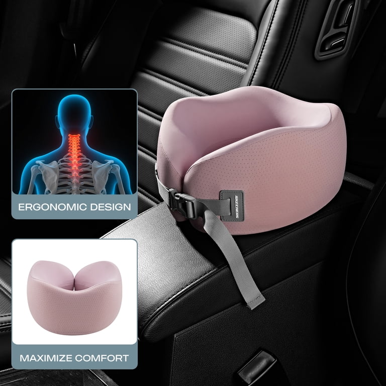Skechers Memory Foam U-Shaped Travel Neck Pillow, Pink photo 8