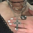 thumbnail image 6 of Gieenan Church Crucifix Necklace Gothic Party Jewelry Pendant Necklace Sweater Chain, 6 of 9