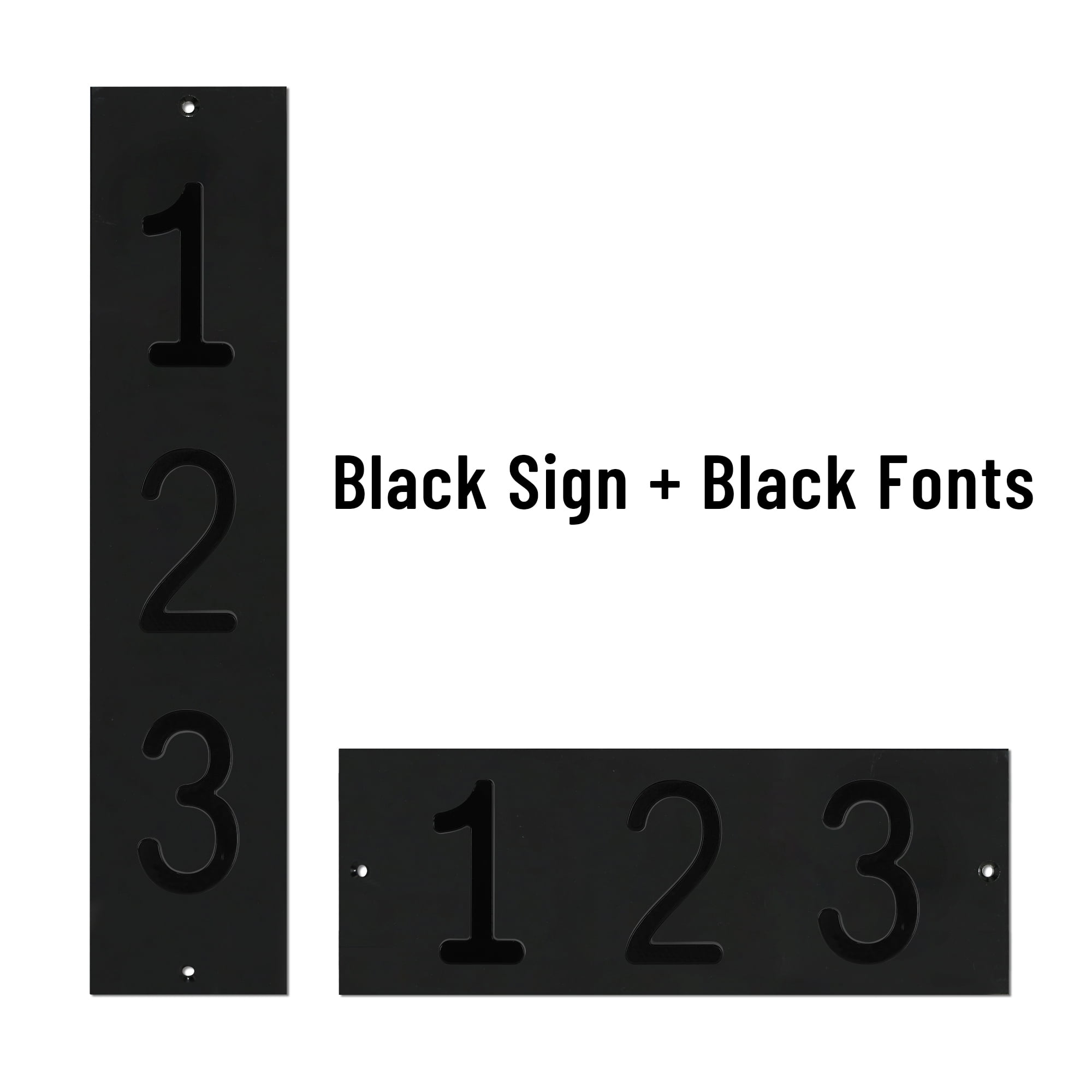 ShadeMart Personalized Flush Mount House Numbers Address Street Sign Plaque in Vertical/Horizontal, Aluminum Modern Front Door Sign - Made In USA (Custom Plate & Fonts Colors/Numbers)