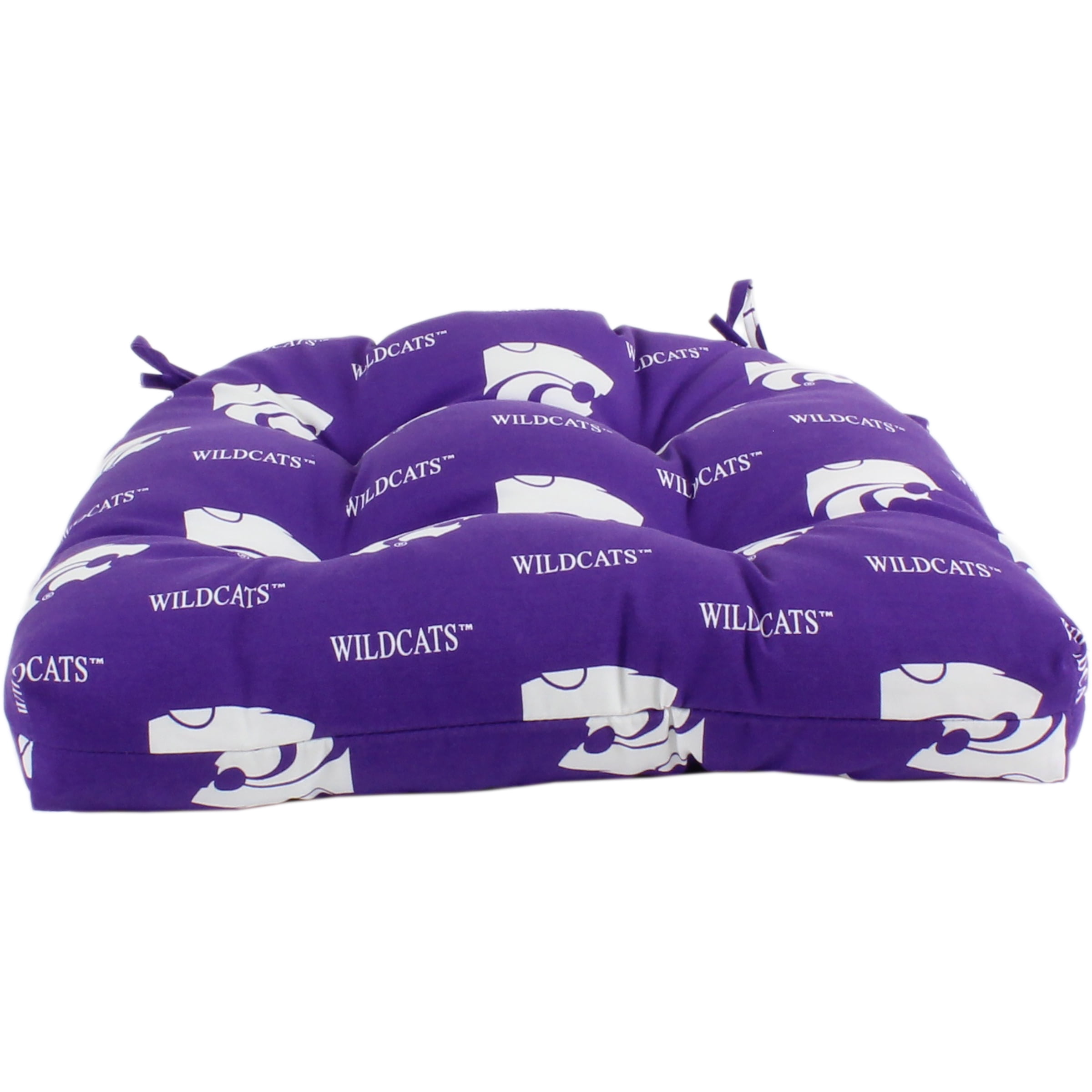 College Covers Kansas State Wildcats Patio Seat D Cushion 20" x 20", 2 Tie Backs