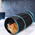 thumbnail image 2 of YAHHU Foldable Cat Tunnel Toy with Crinkle Paper, Peephole & Rattle Ball – Collapsible Polyester Tubes for Play & Exercise, 2 of 7