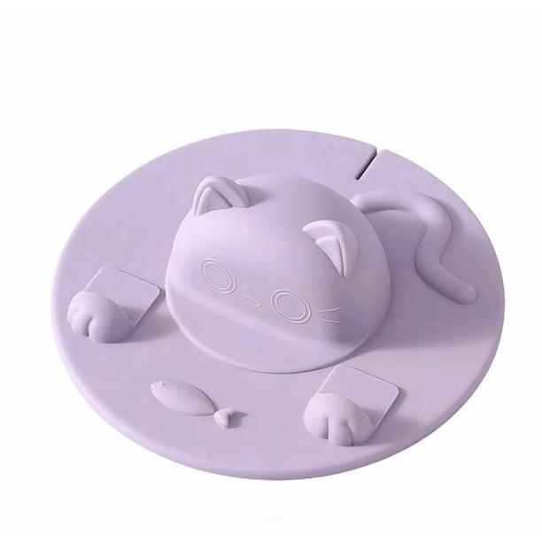 Funda de Silicona para Taza con Tapa de Gato y Bolsita de Té, Apta para Café y Té con Leche.