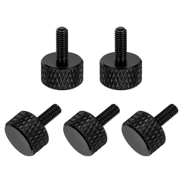 5 Pcs Vis à Pouce Mollées Tête Plate M3x8mm pour Cartes Graphiques, Noir