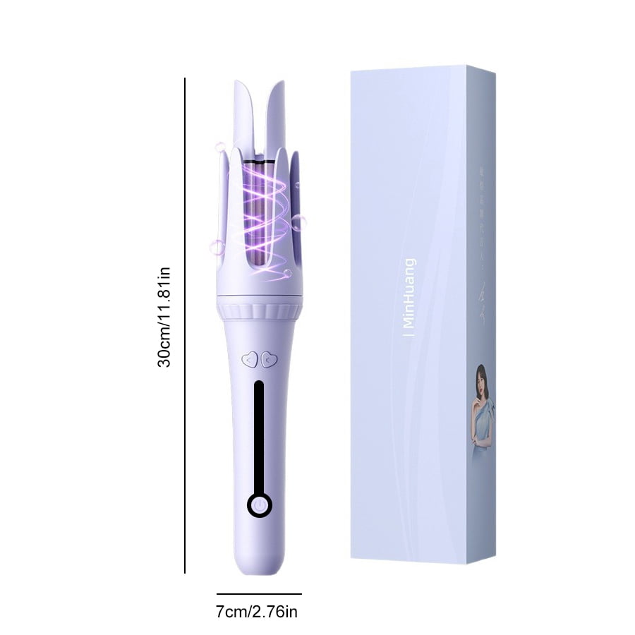 YA YATECH 32mm Automatic Rotating Curling Iron, Ceramic Anti-Scald Hair Curler with Adjustable Temp, Auto shut off for Loose Waves