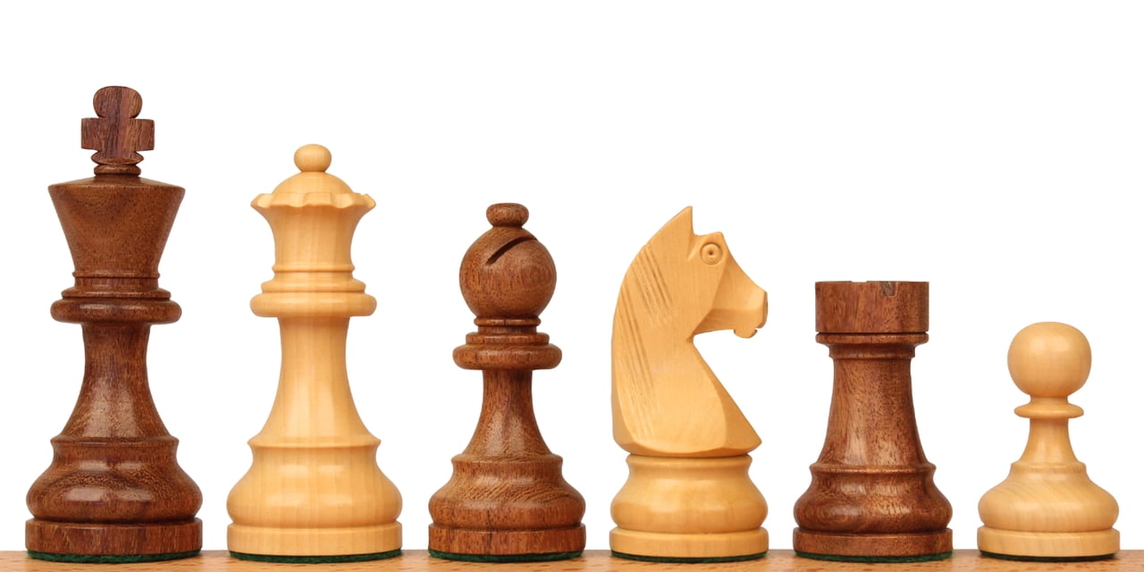 Queens Gambit Series Complete Chess Set Boxwood & Ebony 