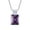 2-amethyst-Feb, variant on Princess/Emerald Cut Birthstone May Emerald Pendant Necklace for Women 925 Sterling Silver Birthday Anniversary Jewelry Gifts