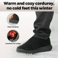 thumbnail image 6 of FitVille Extra Wide Winter Diabetic Shoes for Men Warm Corduroy Diabetic Slippers with Adjustable Straps, 6 of 7