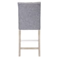 thumbnail image 6 of WestinTrends Hayes Counter Height Chairs, Linen Upholstered Button Tufted Kitchen Counter Bar Stools with Back Solid Wood Legs, Gray, 6 of 11
