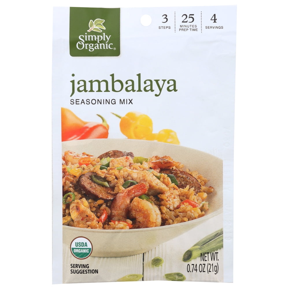 Simply Organic Seasoning Mix Organic Jambalaya, .74 Oz
