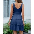 thumbnail image 4 of Womens Summer Dresses Sleeveless Button Down Casual Swing Mini Dress, 4 of 7