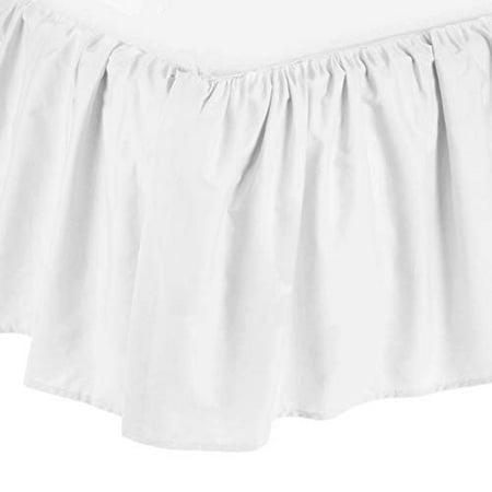 American Baby Company Ultra Soft Microfiber Ruffled Porta/Mini-Crib Skirt, White, for Boys and Girls