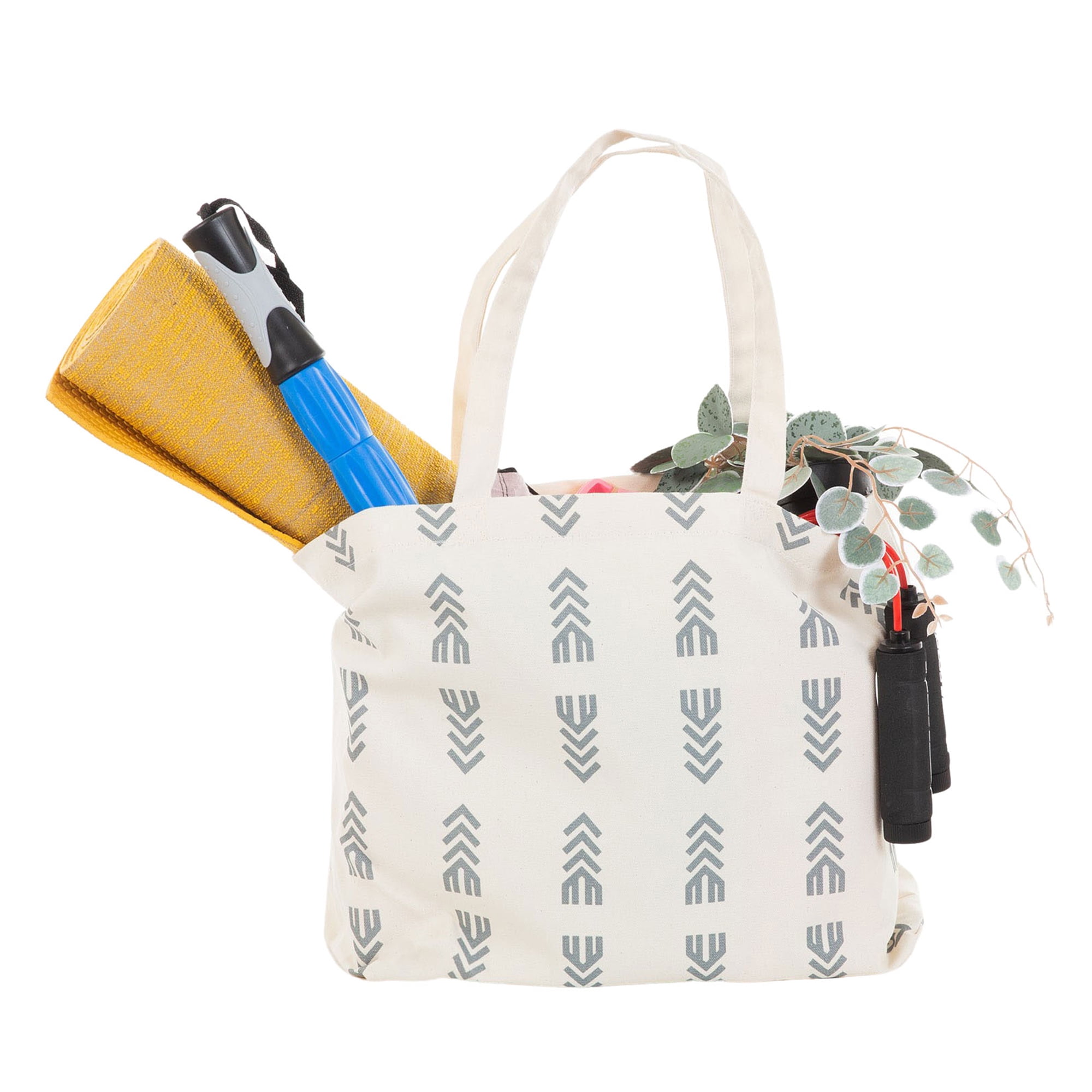 Pattern Canvas Shopping Tote Bag