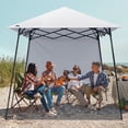 thumbnail image 2 of EAGLE PEAK Pop-up Compact Canopy Tent with Extended Eaves & Sidewall, Portable and Easy Setup Slant Leg Instant Shelter, 8x8 Base 7x7 Top, White, 2 of 9